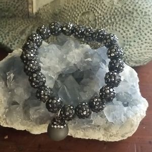 Black geode fashion bracelet